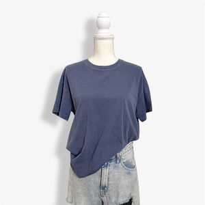 Old Navy Women’s Casual Blue T-shirt Relaxed Boxy Fit Short Sleeve Size Medium